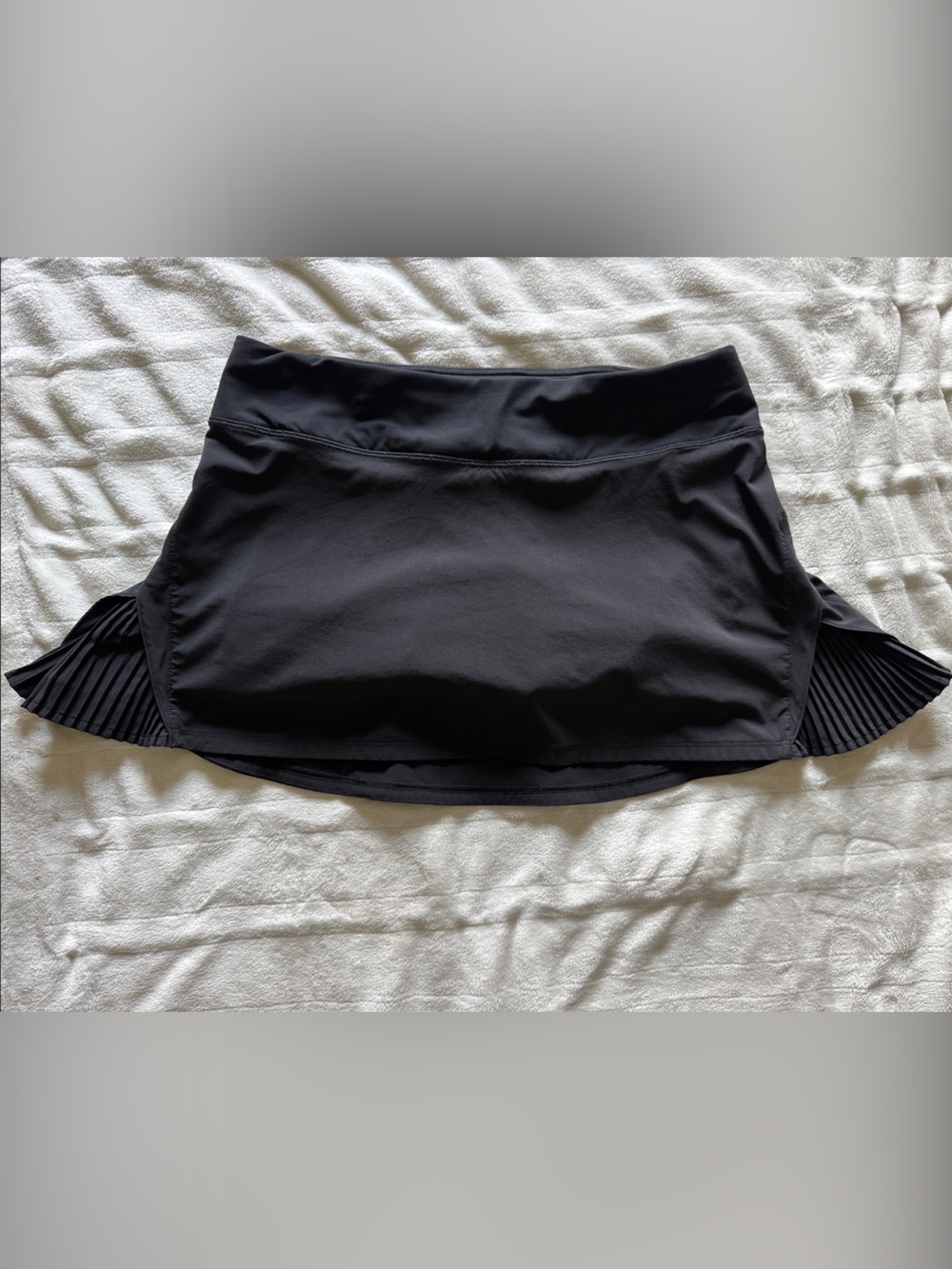 lululemon athletica Black Pleated Side Bike Shorts Skort